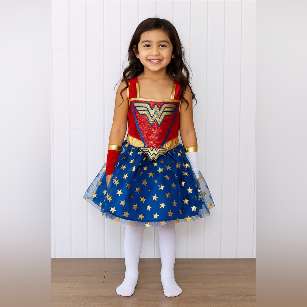 Rubie's Wonder Women Red and Blue Superhero Costume with Gold‎ Accents Size S